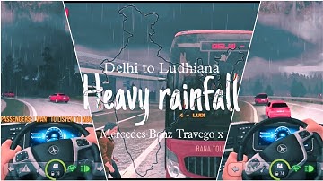 Mercedes Benz Travego x | Delhi to Ludhiana | Bus simulator ultimate India map #gaming #pov #android