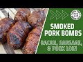SMOKED Pork Bombs With Smithfield Ground Sausage, Garlic &amp; Herb Pork Loin, and Thick Cut Bacon