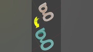 Fixing bad topology on text in Blender with Remesh modifier #tutorial #blendertips #shorts  #blender
