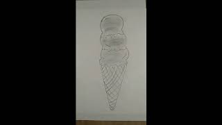 رسم الأيس كريم بالقلم الرصاص ... رسومات .. رسمة . رسوم ... Ice cream pencil drawing ... drawings