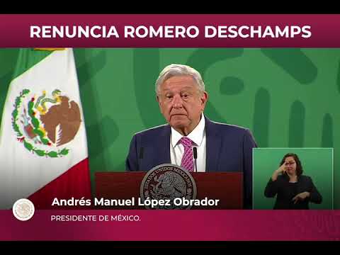 AMLO anuncia renuncia de Carlos Romero Deschamps.