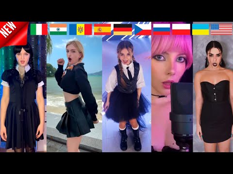 видео: Blooody Mary Lady Gaga Covers On All Languages New Compilation - Wednesday Dance Song #wednesday