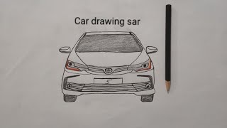 Toyota Corolla grande drawing | how to draw a car | Car drawing pencil