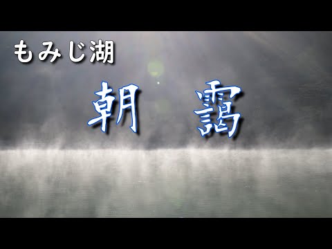 もみじ湖　親水公園の朝靄