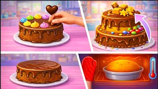 Diy Cake Maker Game chef game 2026 Kitchen Set Diy Cooking Game | Animated | Cartoon | ASMR #cooking screenshot 2