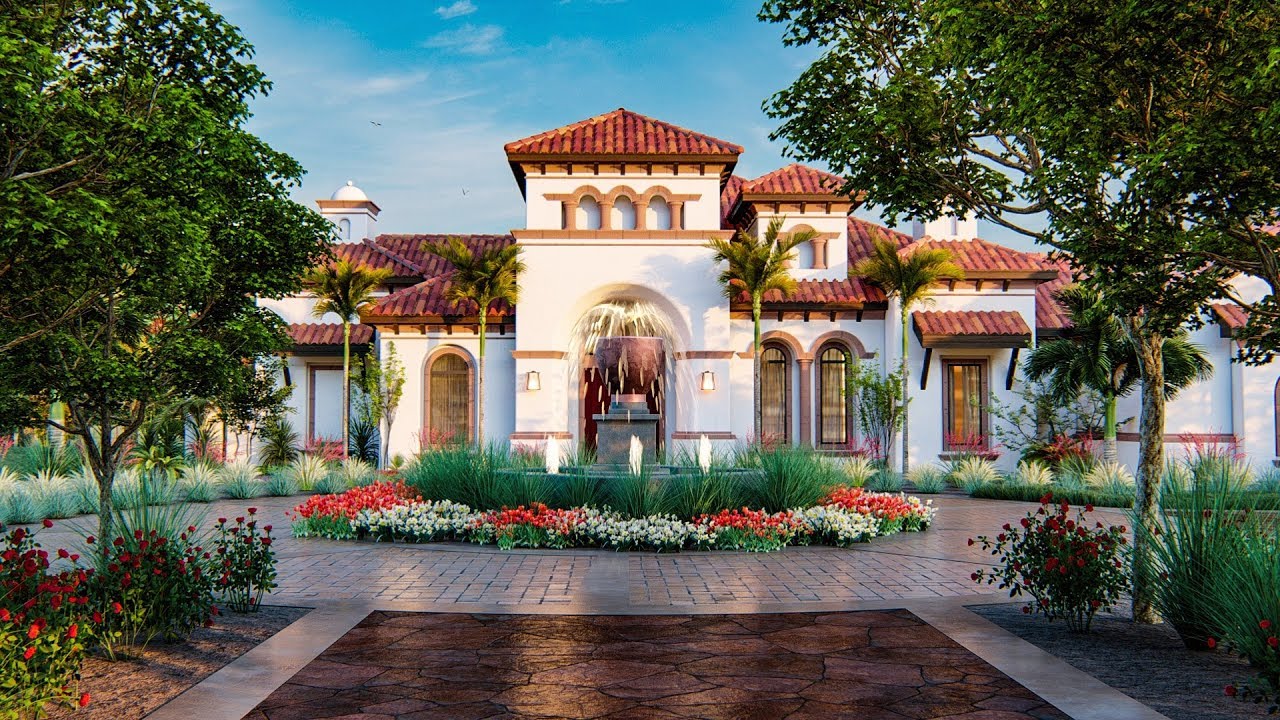 Casa Hacienda Española en Los Fresnos Lumion 9.3 Animation YouTube