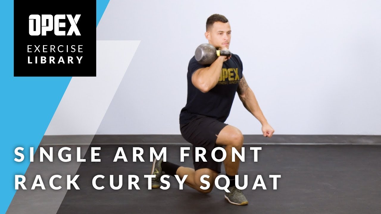 Single Arm Front Rack Curtsy Squat - YouTube