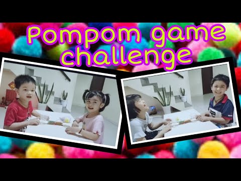POMPOM GAME CHALLENGE // KIDS HAVING FUN