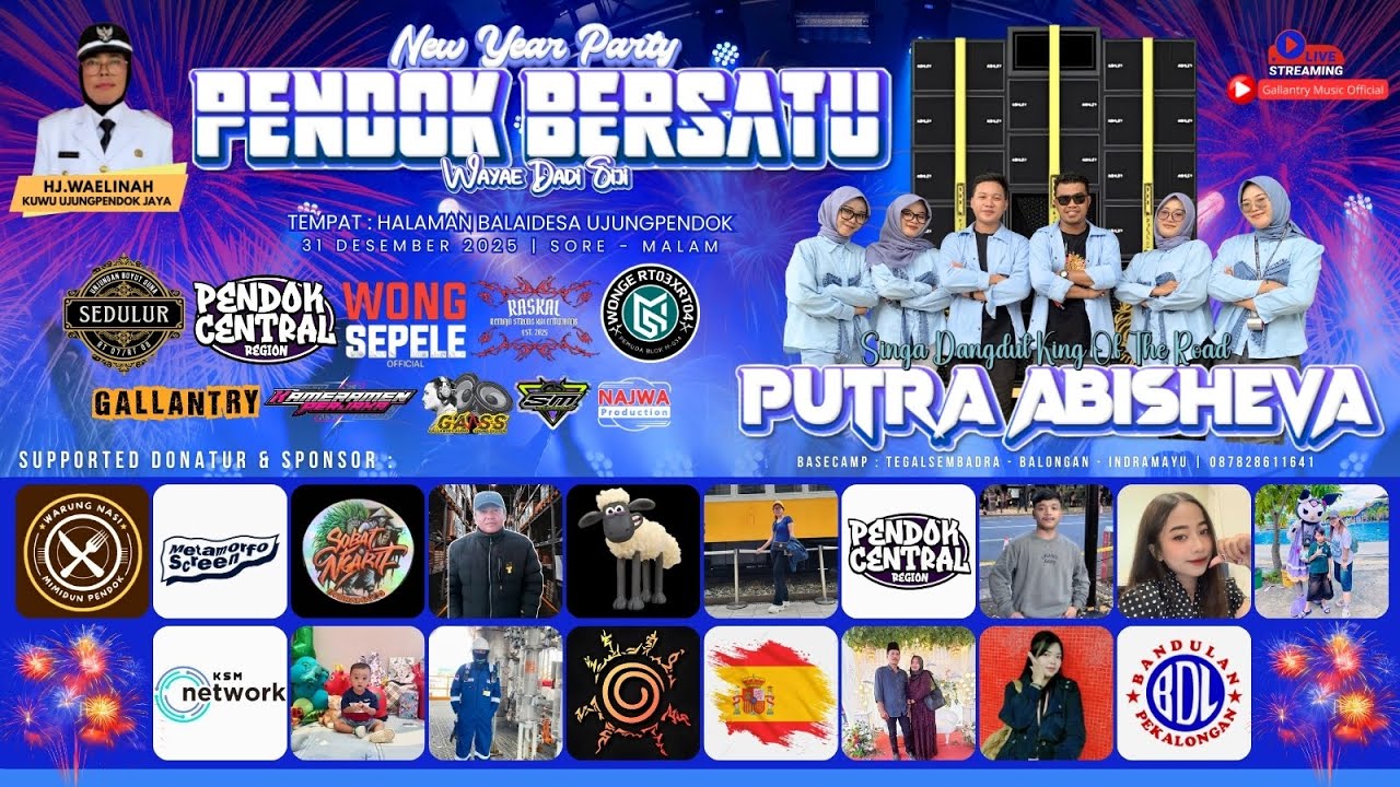 🔴LIVE MALAM | KING OF THE ROAD PUTRA ABISHEVA | NEW YEAR PARTY PENDOK BERSATU | UJUNGPENDOK 31/12/25