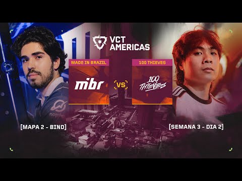MIBR vs. 100 | VCT Americas Etapa 2 | Semana 3 - Dia 2 | Mapa 2: Bind