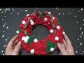 【DIY】フエルト生地でローズリースの作り方　How to make rose lease with felt fabric