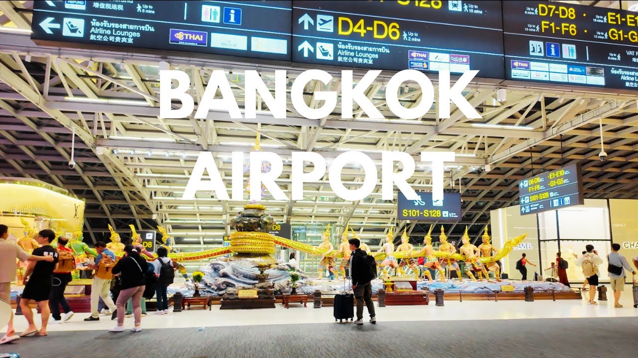 🇹🇭 [4K] BANGKOK AIRPORT full tour guide - SUVARNABUMI THAILAND