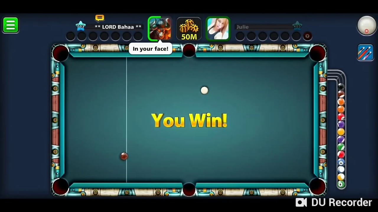 Rafeef vs. Lord bahaa trick shots in 8 ball pool ......