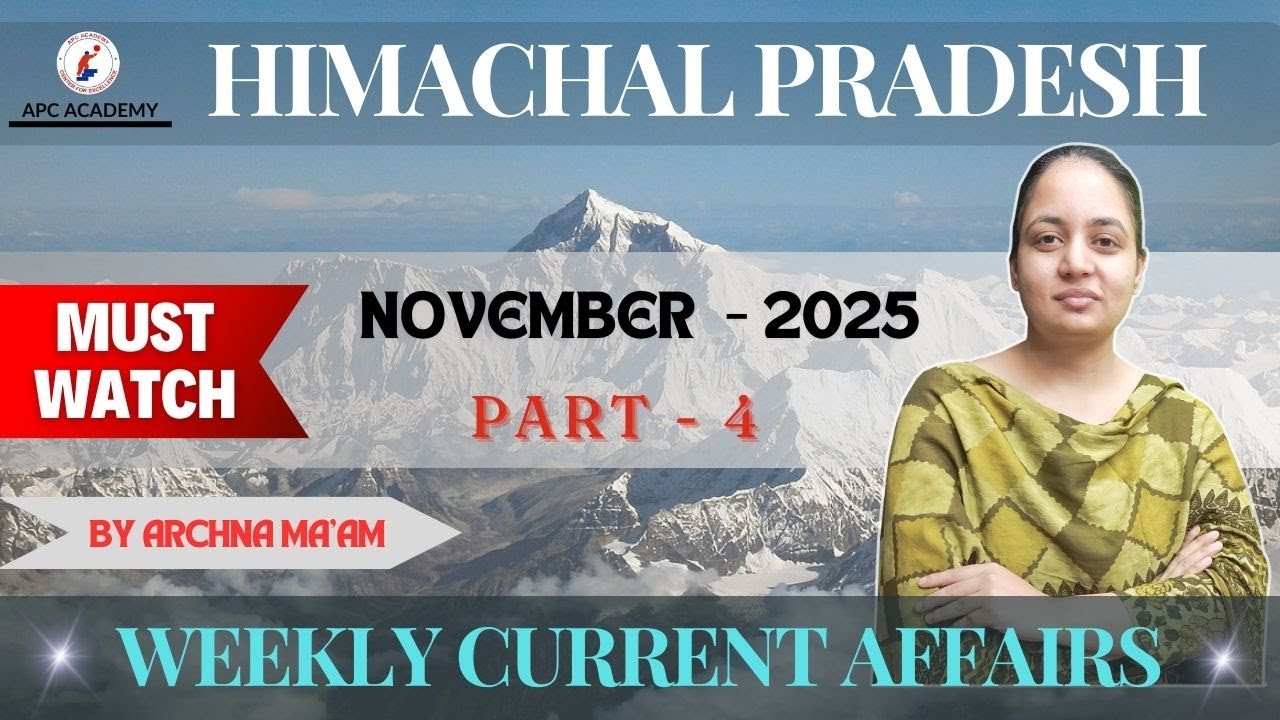 CURRENT AFFAIRS FOR H.P EXAM | NOVEMBER PART - 4 