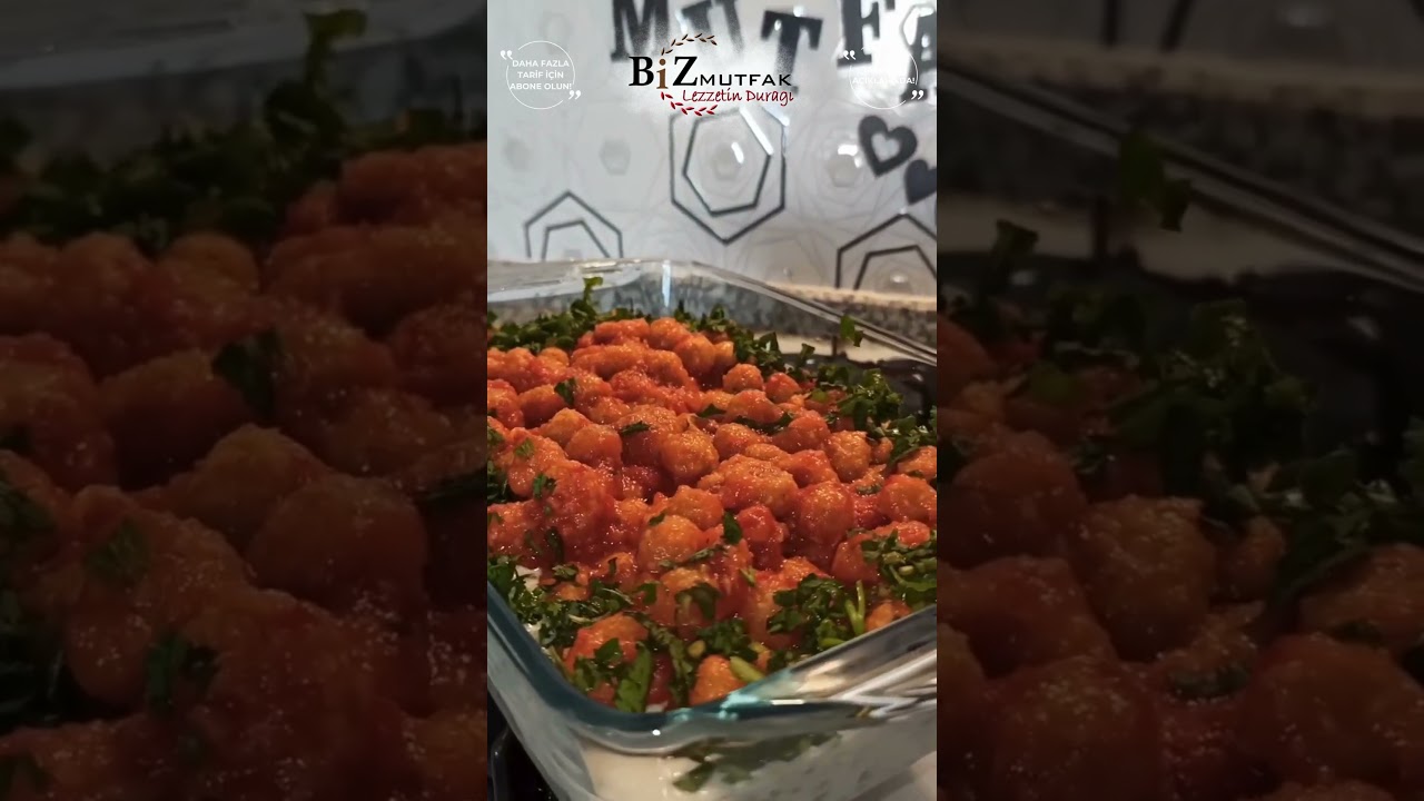 BİZ'de Yoğurtlu Patlıcan Üzeri Bulgur Köftesi Tarifi | Canan Ören  #evyemekleri #yemektarifleri
