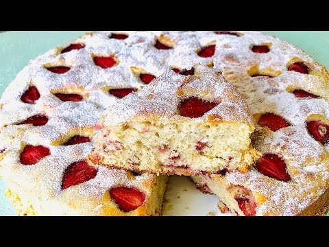 მარწყვის ნამცხვარი • Strawberry Cake