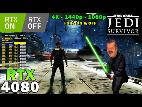 Star Wars: Jedi Survivor Ray Tracing ON & OFF | RTX 4080 | 5800X3D | 4K 1440p 1080p | Epic Settings