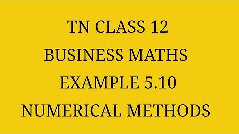 TN 12th Business maths chapter 10 example 5.10