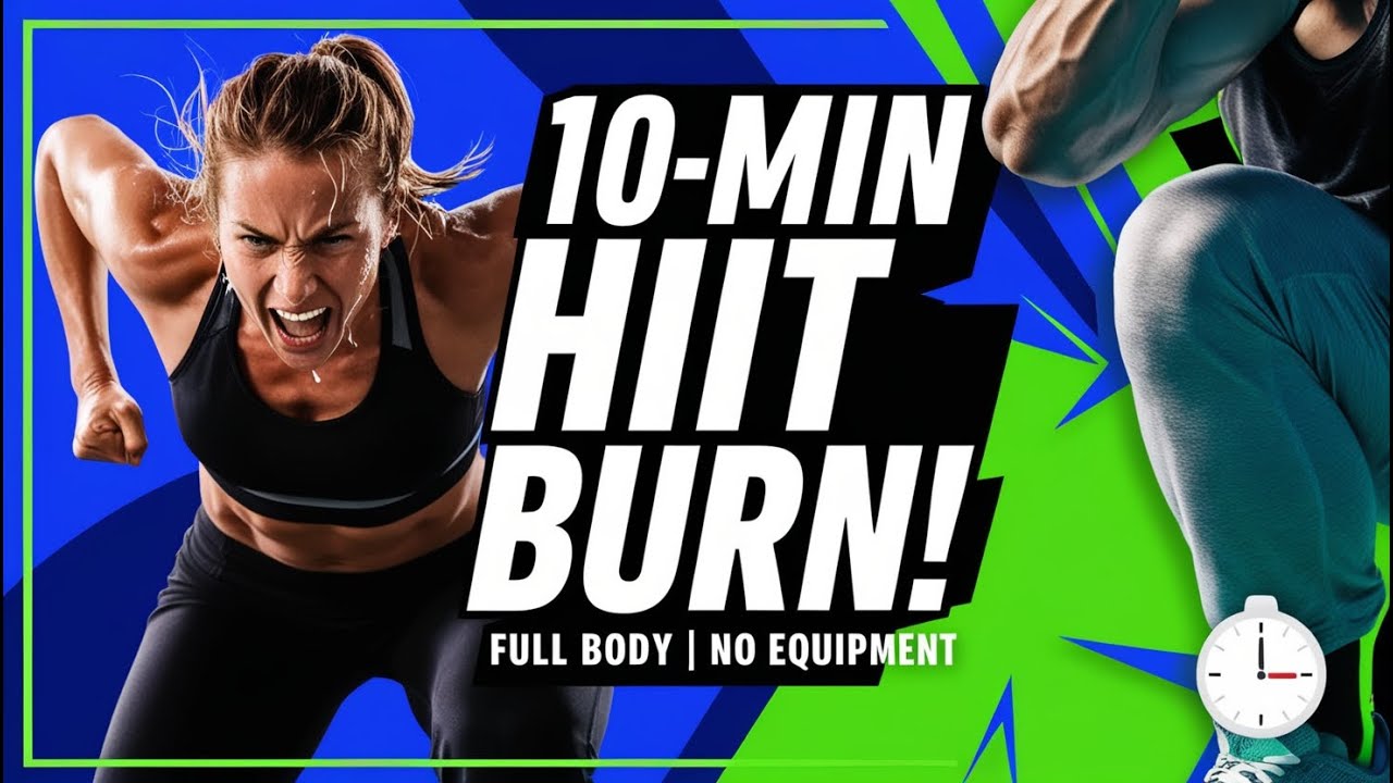 10-Minute Full Body HIIT Workout | Burn Fat Fast with No Equipment ...