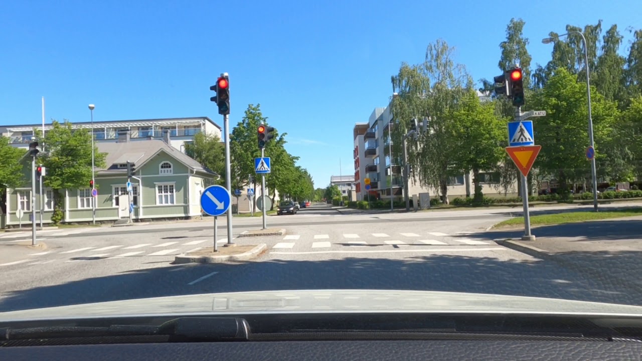 Driving Joensuu roads, Finland 4K