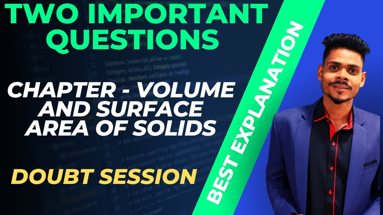 Two important questions|doubt session chapter Volume and surface area ...