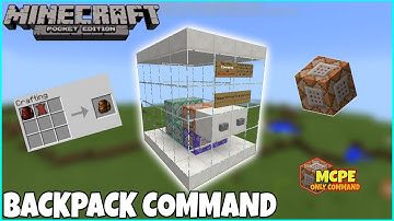 Mcpe Only Command | Working BackPack Command | Mcpe Command Block Creations