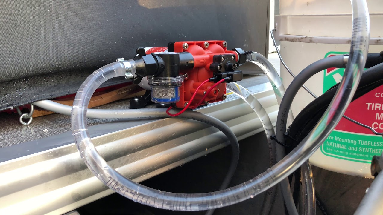 Hand washing station on our pontoon boat YouTube