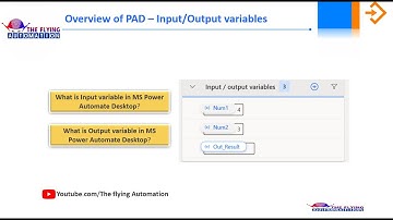 Introduction of Input/Output Variables in MS Power Automate Desktop|| MS PAD Tutorial - 35