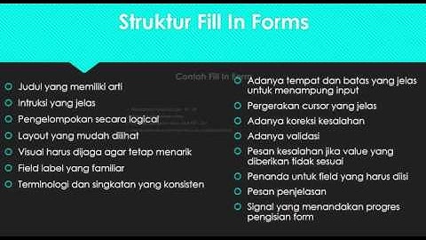 Interaksi Manusia dan Komputer, Materi IMK, Fill In Forms [Danel C A / Dosen Ifan Rizqa] UDINUS