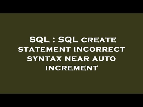 SQL : SQL