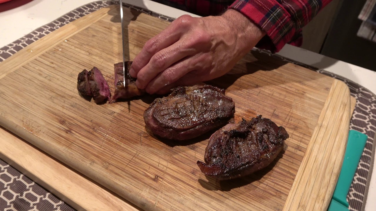 PanSeared Duck Breasts with Wild Rice and a RedWine, Dark Dried