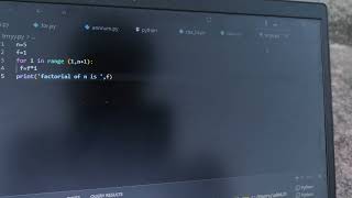 Factorial of a no python 🤩#factorial#program#asia