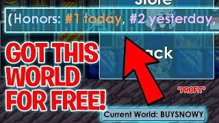 GOT THIS WORLD FOR FREE (HUGE PROFIT) | Growtopia Winterfest