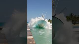 Fishing Boat BATTLES Huge Waves at the Inlet! #shorts
