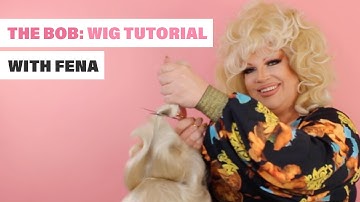 Drag Queen Fena Barbitall Cuts a Bob | DIY Wig Tutorial