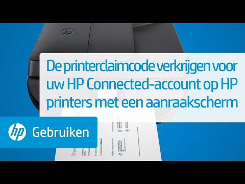 De printerclaimcode verkrijgen voor uw HP Connected-account op HP printers met een aanraakscherm