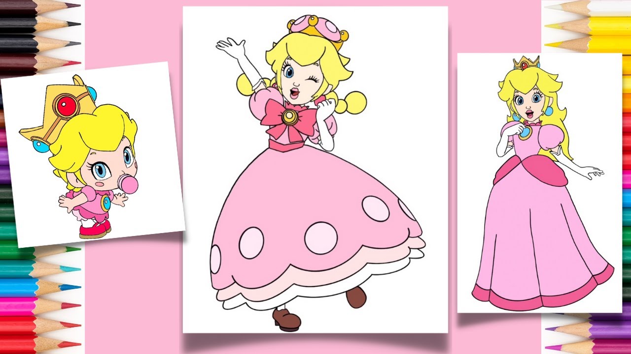 Baby Daisy Princess Daisy Daisy Fairy From Mario Kart Tour Digital Coloring Book Pages Youtube