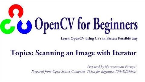Scanning an Image with Iterator using OpenCV and C++