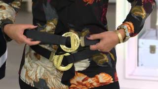 Susan Graver Belt with Textured Toggle Buckle with Pat James-Dementri