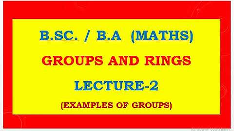Examples of Infinite Group || (Lecture-2) || Groups and Rings || Abstract Algebra|| Mathematics ||