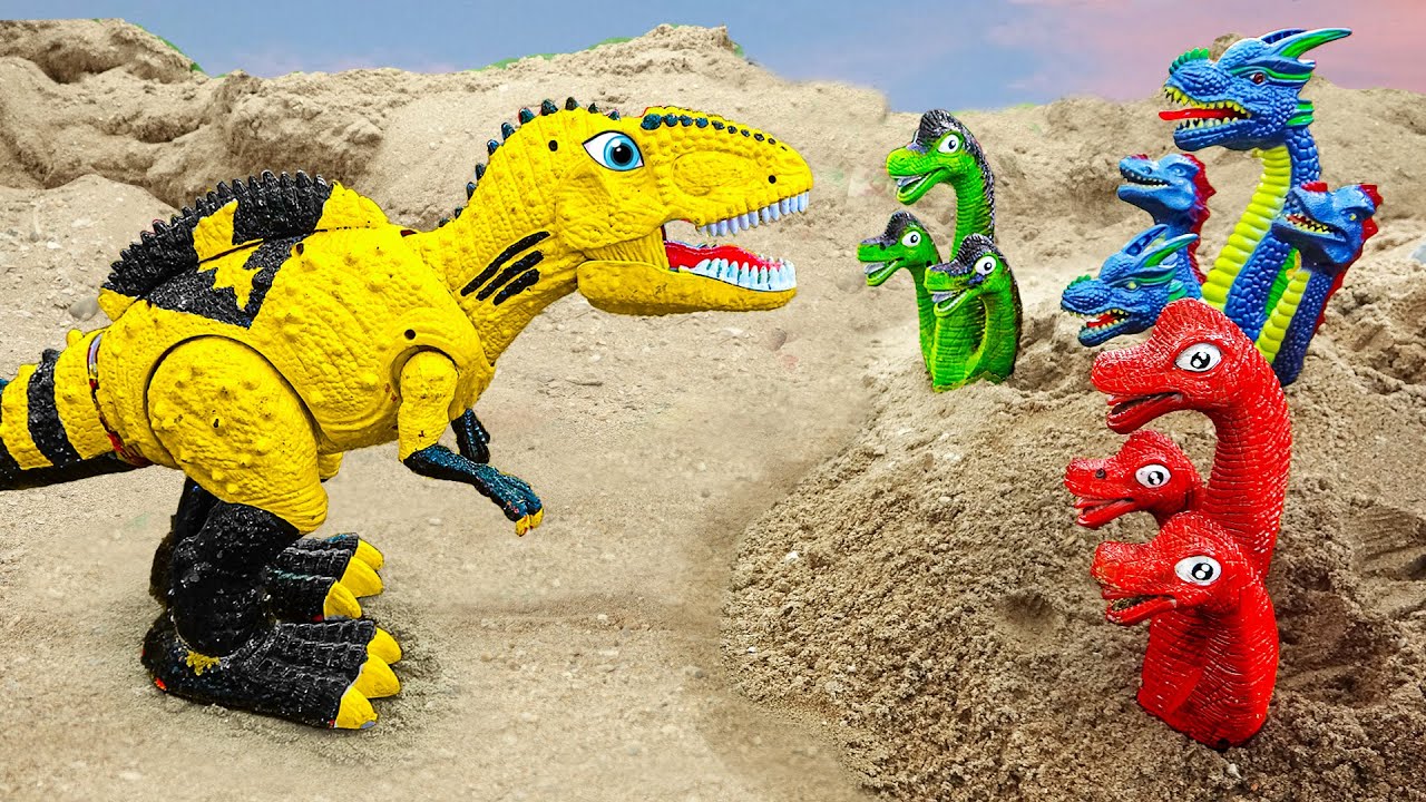 🔴🟡🟢🔵 Finding Dinosaur's Eggs | Assemble Dino Parts, Learning Colors | Kid Studio toys for kids