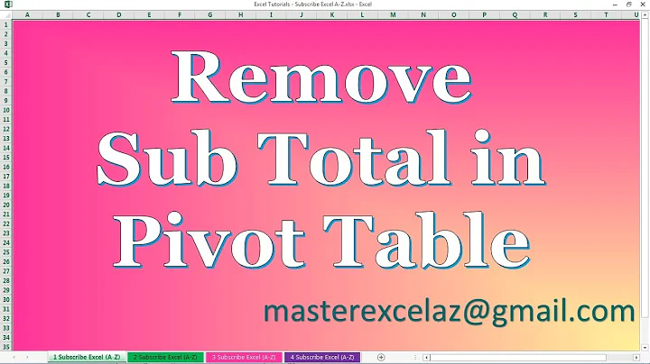 How to Remove Sub Total in Pivot Table in Excel 2013