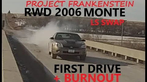 first drive with burnout LS v8 swapped 06 monte carlo fwd to rwd conversion project frankenstien 22