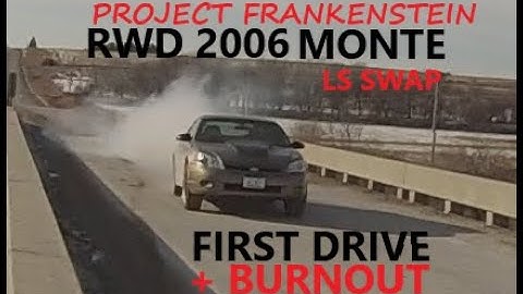 first drive with burnout LS v8 swapped 06 monte carlo fwd to rwd conversion project frankenstien 22