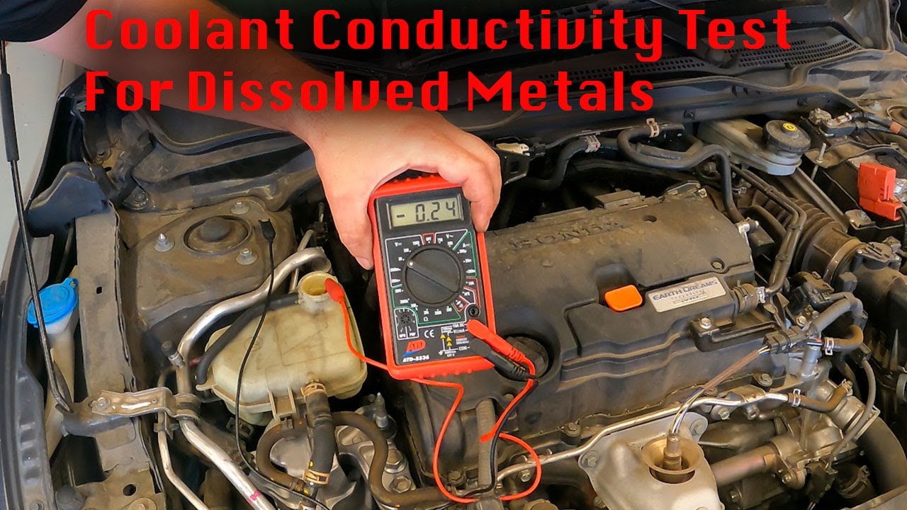 Coolant Conductivity Test Revealing Dissolved Metals in Your Engine