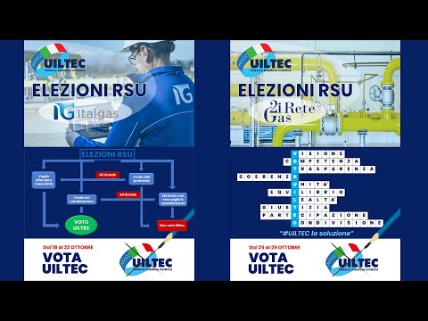 Votare e sostenere le liste della Uiltec per il rinnovo delle Rsu in Italgas e 2i Rete gas