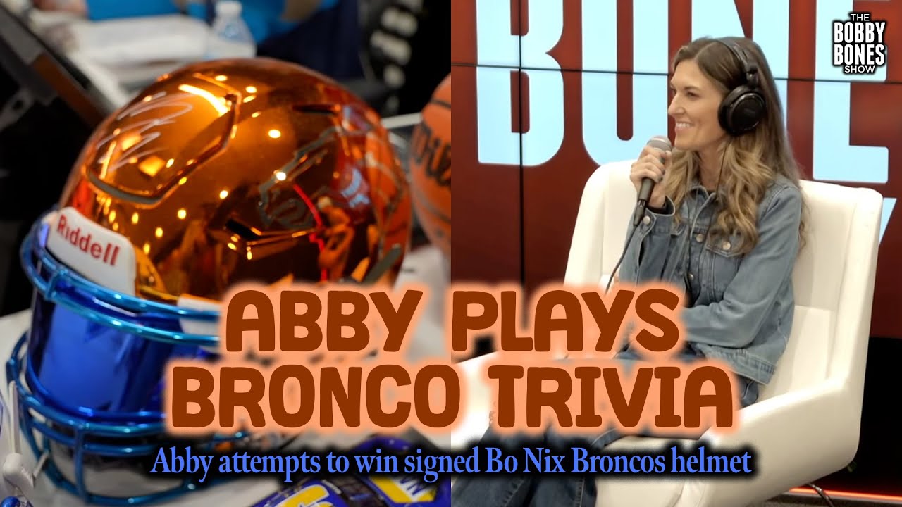 Abby Competes to Win Bo Nix Signed Denver Broncos Helmet
