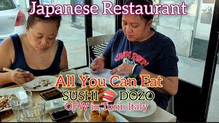 SUSHI 🍣 DOZO ALL YOU CAN EAT || OFW IN TURIN ITALY #BuhayOFWinTurinItaly