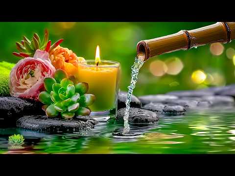 Beautiful Piano with Bamboo Water Fountain 🌿 Calming Music for Sleep, Meditation and Healing