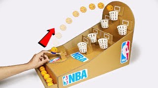 How to make NBA Basketball Board Game using Cardboard image
